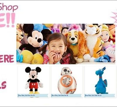 Plush Buy One, Get One For $1 Sale! Toys As Low As $5.48!