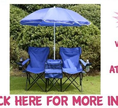 Folding Double Chair With Umbrella & Table Just $36.99! Down From $84!