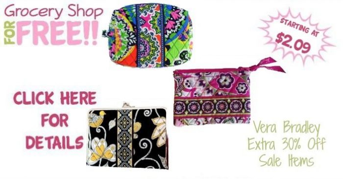 Vera Bradley Extra 30% Off Sale Items! Starting At Just $2.09! Ships FREE!