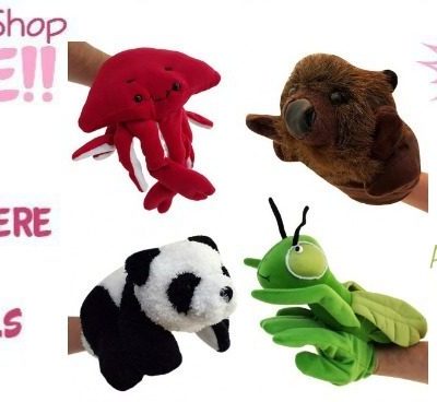 Adorable Animal Hand Puppets Just $3.99! Down From $20! Ships FREE!