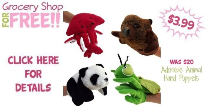 Adorable Animal Hand Puppets Just $3.99! Down From $20! Ships FREE!