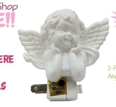 FREE 2-Pack: Illuminating Angel Night-Light with Bulb! Down From $29.99!