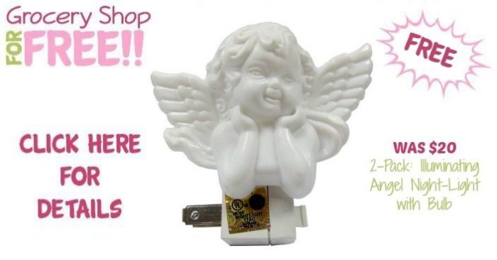 FREE 2-Pack: Illuminating Angel Night-Light with Bulb! Down From $29.99!
