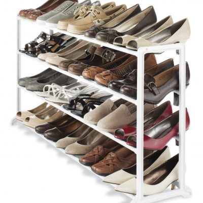 Whitmor White Resin 20 Pair Shoe Rack Just $13.16! (reg. $25.99)