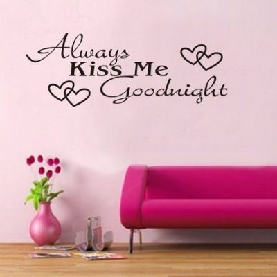 Always Kiss Me Goodnight Wall Decal Only $2.05 + FREE Shipping!