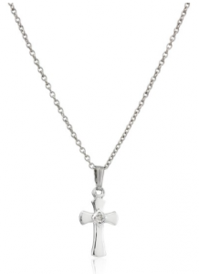 Sterling Children's Diamond Cross Necklace Only $35.83 Plus FREE Shipping!