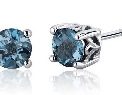 Sterling Silver Blue Topaz Earrings Just $24.99!