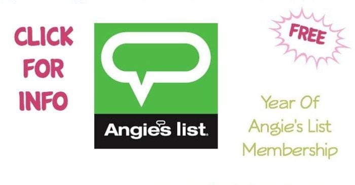 FREE Year Of Angie's List Membership!