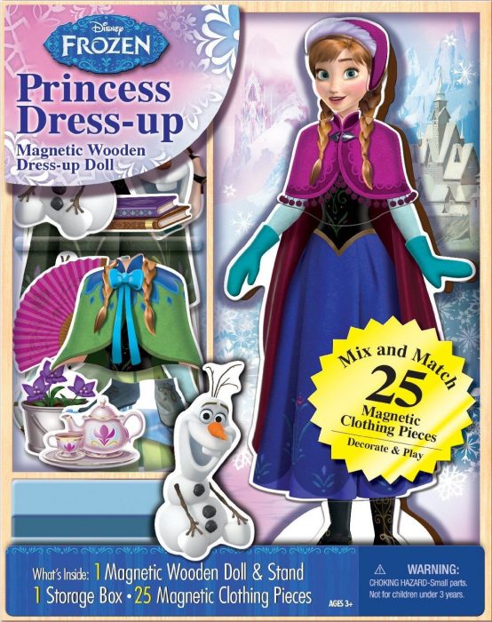 Disney Frozen Anna Wooden Magnetic Playset Was $15 Now Only $4.99!