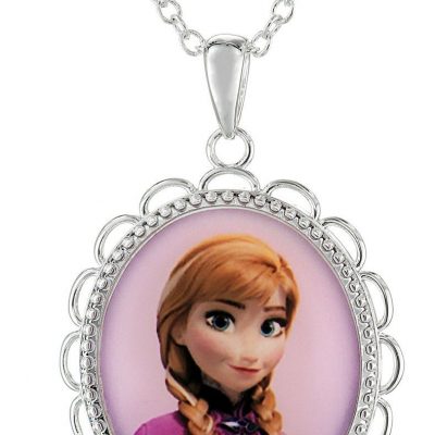 Disney Girls’ “Frozen” Silver-Plated Anna Pendant Necklace, 18″ Just $6.99! (Reg. $22)