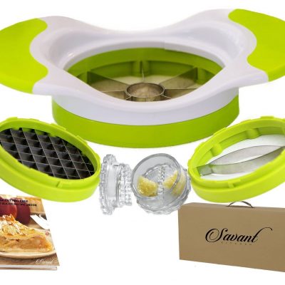 Apple Corer / Slicer / Fry Slicer Plus Garlic Press Only $14.97!