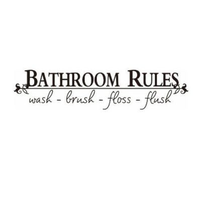 Bathroom Rules Vinyl Wall Decal Just $1.85 + FREE Shipping!