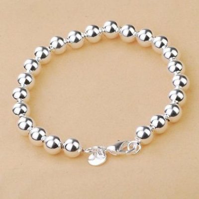 Silver Bead Bracelet Only $2.94 Ships FREE!