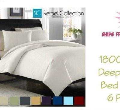 1800 Count Deep Pocket Bed Sheets 6 Pc Set Just $24.29 (Queen)! Ships FREE!