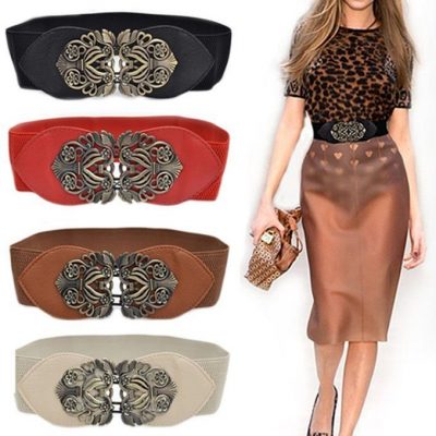 Vintage Wide Elastic Stretch Belt In Black Just $2.97!  Ships FREE!