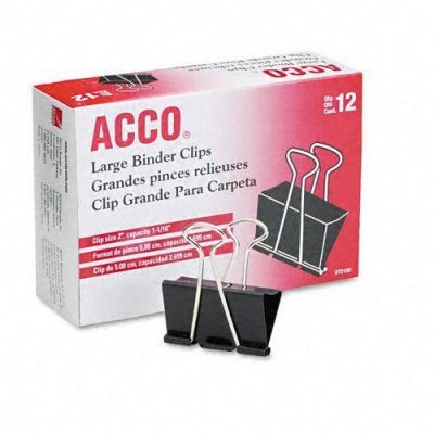ACCO Binder Clips, Large, 12 Per Box Only $5.51!