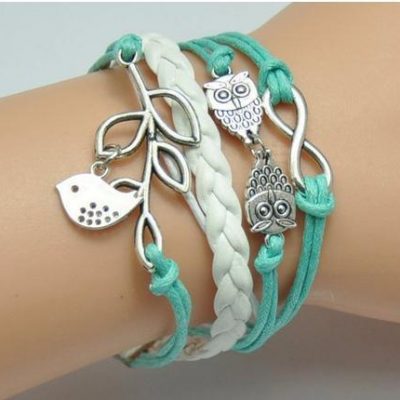 Infinity Wings Owl Strands Suede Rope Bracelet Just $3.36 Shipped!