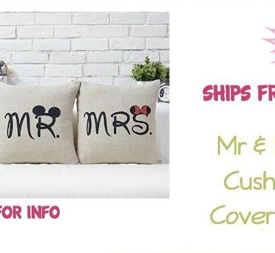 Mr & Mrs Cushion Cover Set Just $4.80 Plus FREE Shipping!