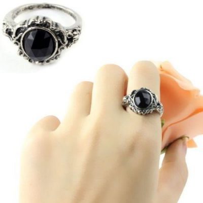Black Crystal Rhinestone Ring Only $2.20 + FREE Shipping!
