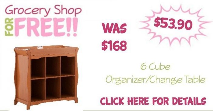 6 Cube Organizer/Change Table Only $53.90 (Reg. $168)!
