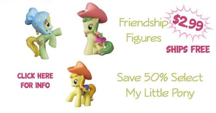 50% Off My Little Pony = Friendship Collection Figures Only $2.99 Shipped!