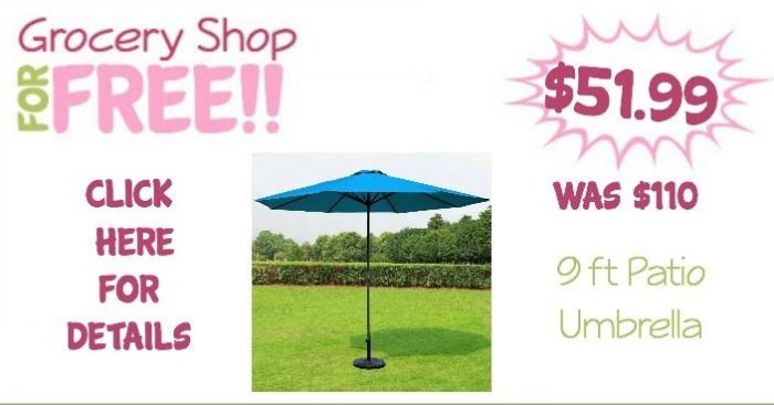 9 ft Patio Umbrella Only $51.99 (Reg. $110)