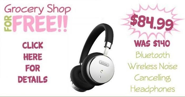 Bluetooth Wireless Noise Cancelling Headphones $84.99! (Reg. $140)