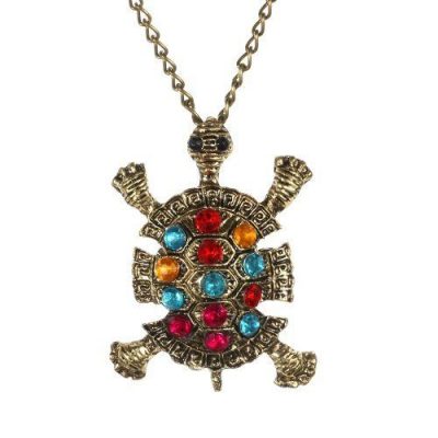 Bronze Crystal Tortoise Necklace Only $0.99 SHIPPED!