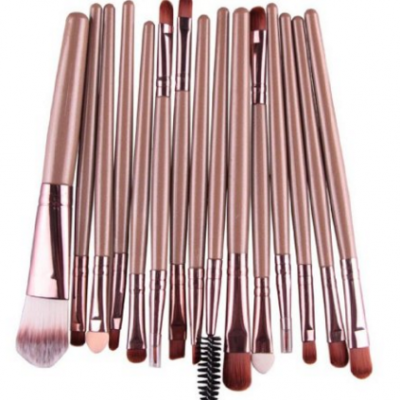 Makeup Brush Set 15 Pc. (Gold) Just $4.98! (Reg. $15) Ships FREE!