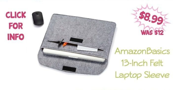 AmazonBasics 13-Inch Felt Laptop Sleeve Just $8.99! (Was $12)
