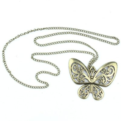 Retro Bronze Butterfly Necklace Only $2.61 + FREE Shipping!