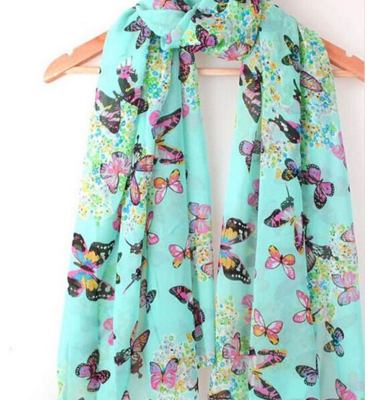 Women Butterfly Print Long Scarf Just $4!  Plus FREE Shipping!