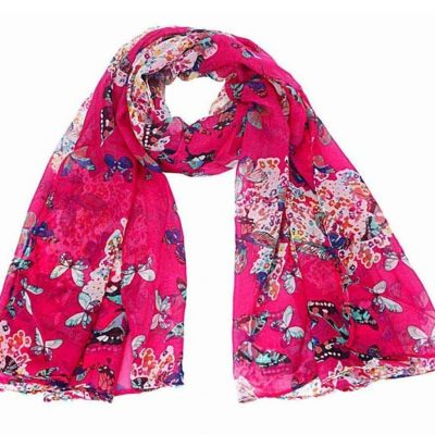 Butterfly Print Chiffon Scarf Just $2.89! FREE Shipping!