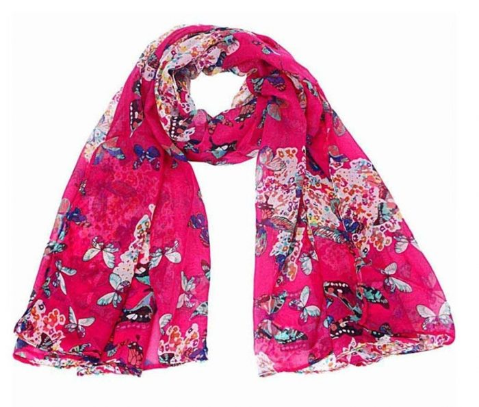 Butterfly Print Chiffon Scarf Just $2.89! FREE Shipping!