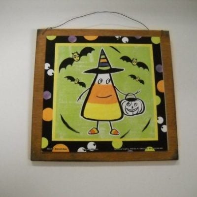 Candy Corn Trick Or Treating Wooden Sign Only $4.99 + $0.99 Shipping!