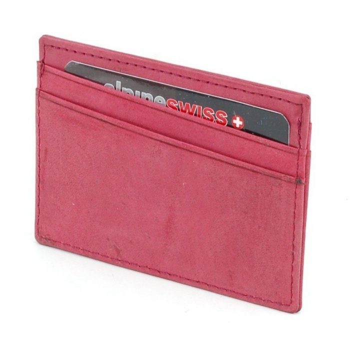 Alpine Swiss Leather Compact Card Case Wallet Just $8.99!