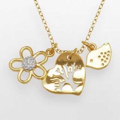 Diamond Accent Nature Charm Necklace Only $17.50!
