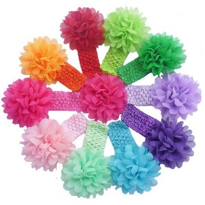 10 Chiffon Flower Headbands $6.33 + FREE Shipping!