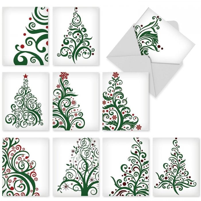 Just Fir You: 10 Assorted Christmas Note Cards W/Matching Envelopes Only $11.95! Was $15!