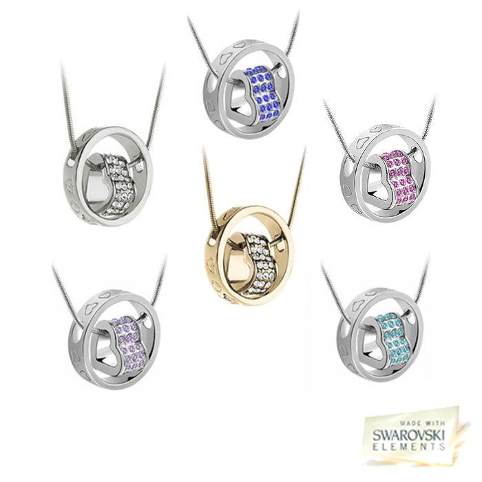 Swarovski Elements Encircled Heart Necklace Only $7.99 Plus FREE Shipping!