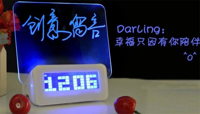 LED Digital Clock with Fluorescent Message Board Only $15.14! Ships FREE!