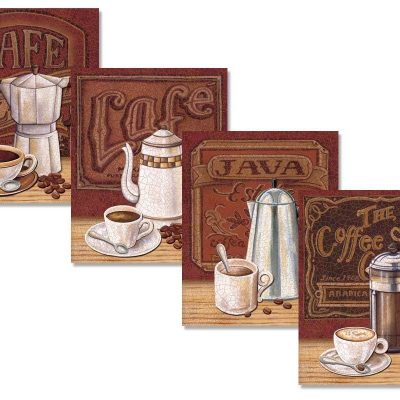 Set of 4 Classic Coffee House Percolator Art Prints Only $7.50!