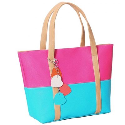 Color Block Shoulder Bag Just $7.20 + FREE Shipping!