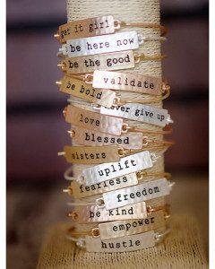 Tribe Stamped Phrase Bangle Bracelets Only $24.95!