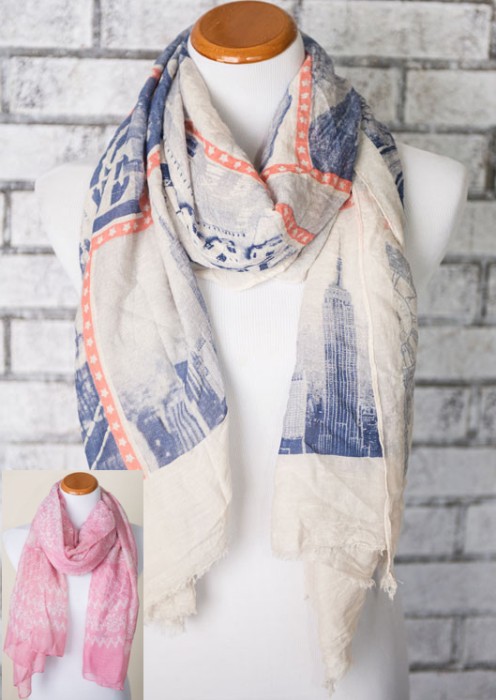 Landmark-City Print Scarf Only $14.95!