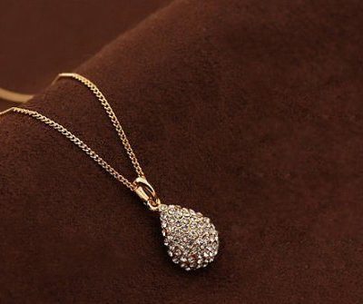 Crystal Teardrop Necklace Only $3.10 SHIPPED!