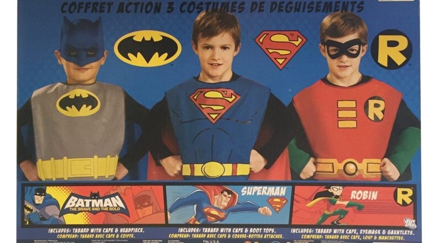 DC Comics Action Trio Child Costume Kit Just $15.60! Down From $33!