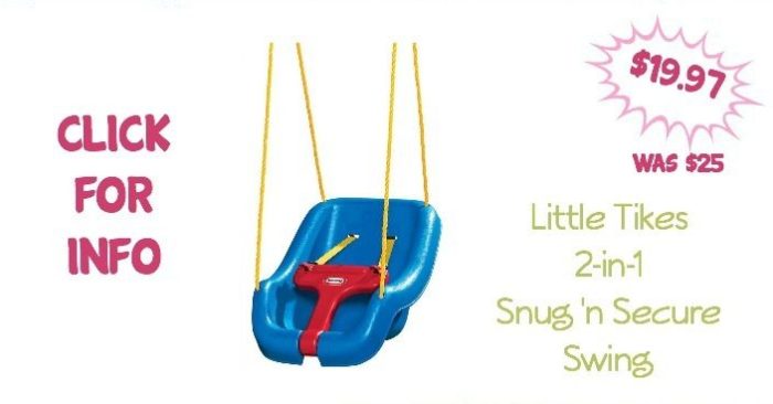 Little Tikes 2-in-1 Snug 'n Secure Swing Only $19.97! (Was $25)