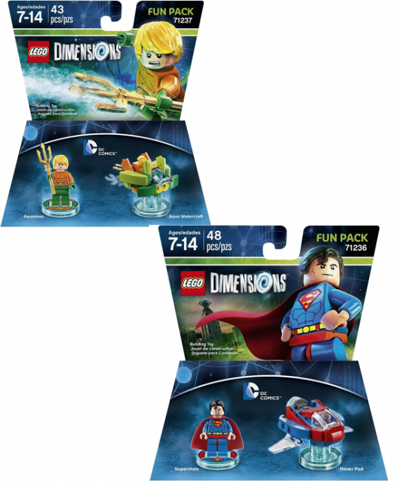 DC Superman or Aquaman Fun Pack - LEGO Dimensions Only $8.49 Each! (Reg. $15)
