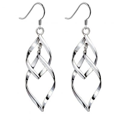 Double Linear Loops Silver Earrings Only $9.99! (Reg. $40!)